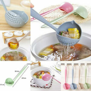 2 in 1 Soup Spoon Long Handle Soup Colander spoon With a Filter Cooking