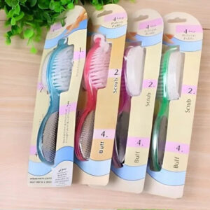4 in 1 Pedicure Tool Foot Scrubber Brush Foot File Callus Remover with Foot Rasp, Pumice Stone