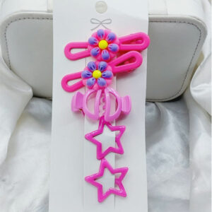 6 pcs set Multiple Design baby girl hair clips colorful hair pins  