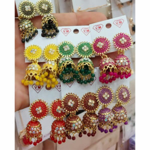 Colorfull Small Jhumki Earrings for Girls and Women