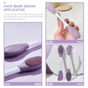 Double Ended Silicone Face Mask Brush , Facial Cleansing Brush, Premium Soft Facial Masks Other Skin Care Applicator Tool for Cream,