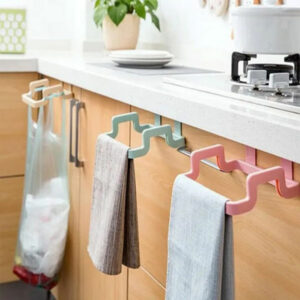 Garbage /Trash Bin Bag Holder & Towel Rack For Kitchen Drawer - Pack of 2