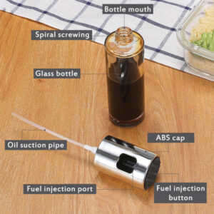 Glass Oil Spray Bottle Pump for Oil-Control Kitchen