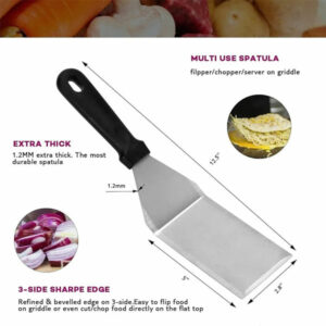 Griddle Spatula Stainless Steel, Plastic Handle