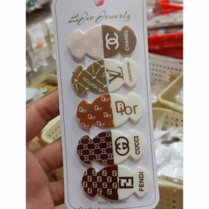 Hair Clip Card Simple Pattern Design Clip 5 Piece For Women Girls