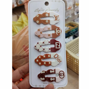 Hair Clip Card Simple Pattern Design Clip 5 Piece For Women Girls