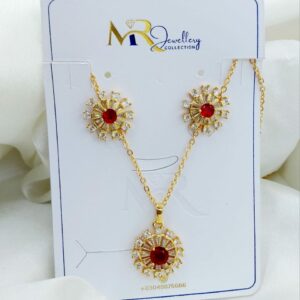 New stylish gold plated locket set