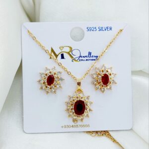 New stylish gold plated locket set
