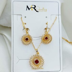 New stylish gold plated locket set