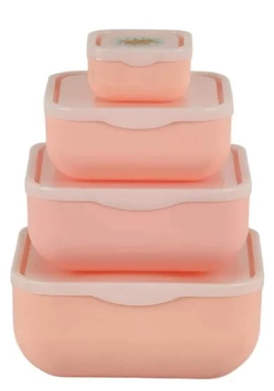 4pcs set food storage,square bowl set - Image 2