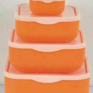 4pcs set food storage,square bowl set