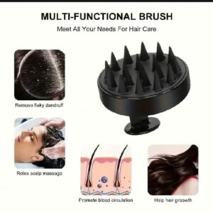 Silicone Shampoo Brush Head Scalp Massage Comb Hair Washing Comb Body Massage Brush Bath Shower Brush Salon Hairdressing Tool