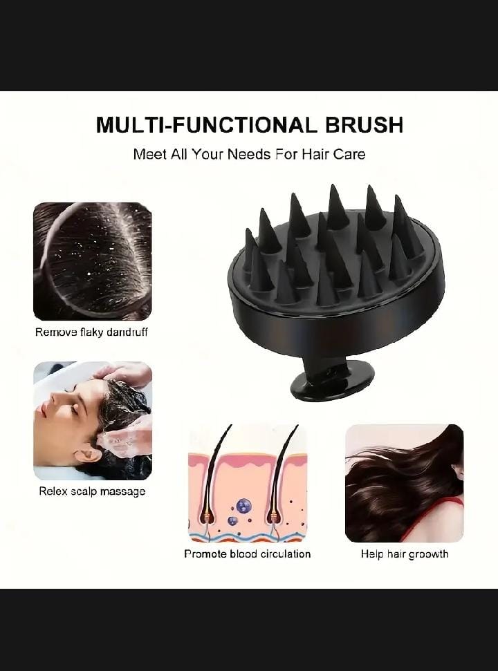 Silicone Shampoo Brush Head Scalp Massage Comb Hair Washing Comb Body Massage Brush Bath Shower Brush Salon Hairdressing Tool