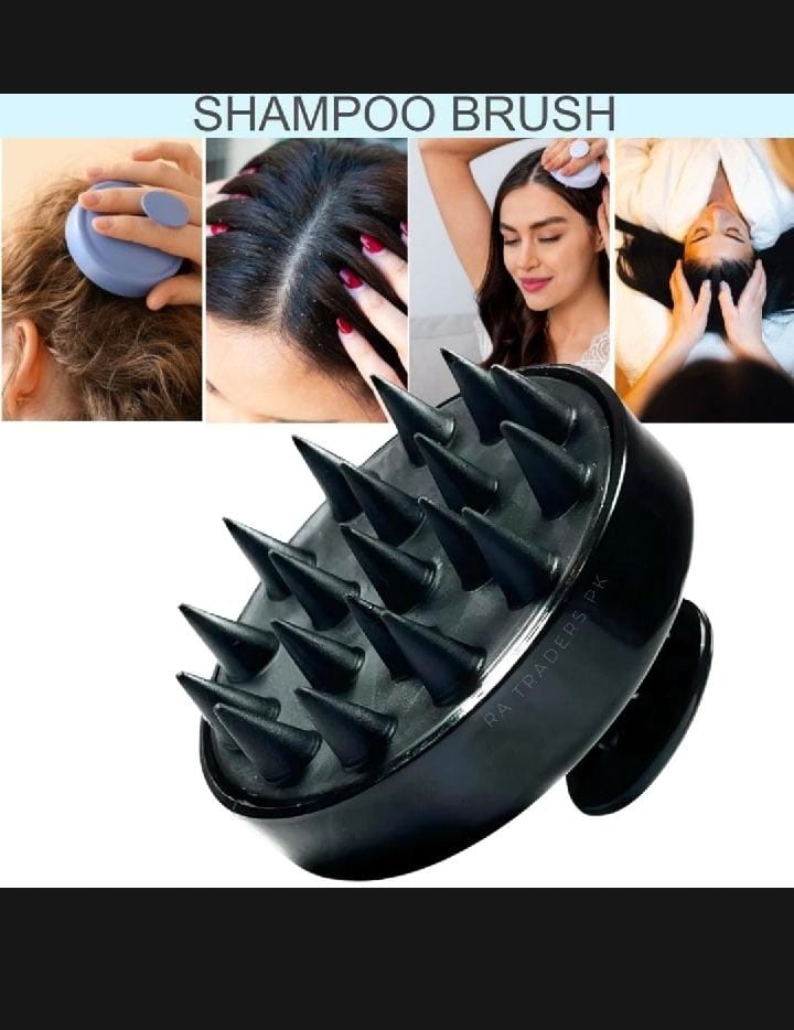 Silicone Shampoo Brush Head Scalp Massage Comb Hair Washing Comb Body Massage Brush Bath Shower Brush Salon Hairdressing Tool - Image 4