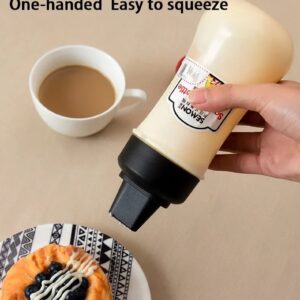 Plastic Squeeze Condiment Bottle with 5-Hole Dispenser - Oval-Shaped, Ideal for Tomato Sauce