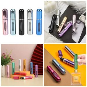 Perfume Bottle, Portable Refillable Perfume Atomizer Bottle, Atomizer Perfume, Spray Scent Pump, 5ml Multicolor Perfume Spray Atomizer Bottle for Travel