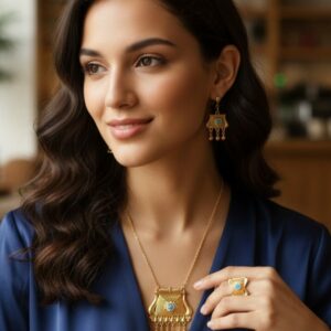 China gold plated locket set