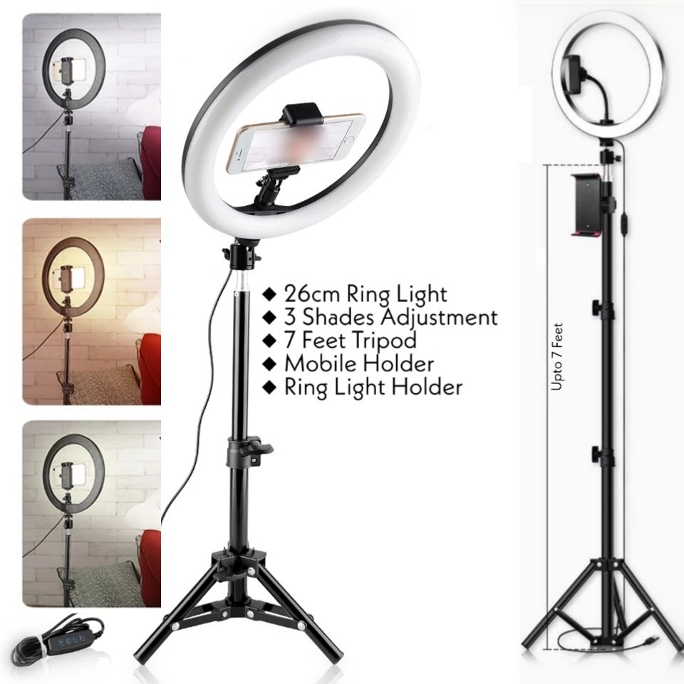Tripod Stand 7feet & +26CM Ring Light