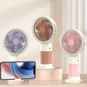 Desktop Mini USB Rechargeable Small Fan with mobile phone holder