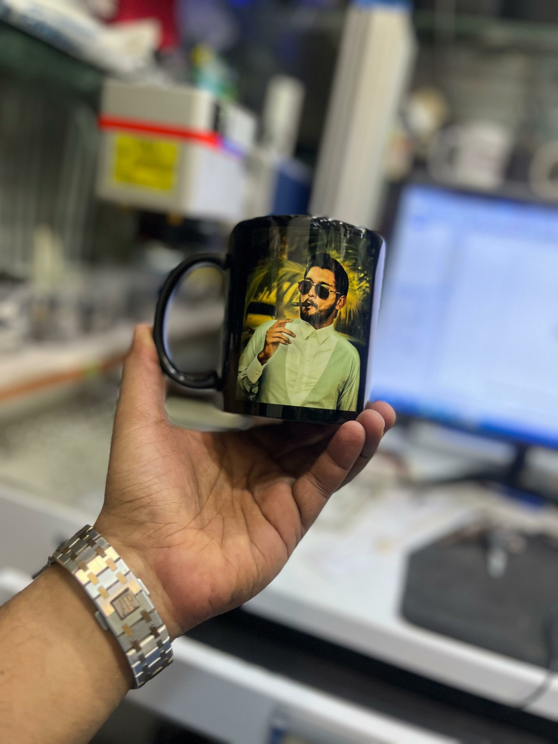 *Customize Black Patch Mug*