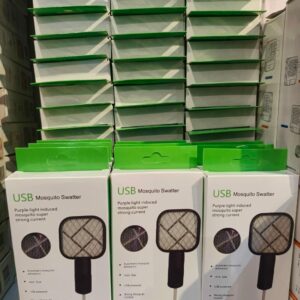 USB Mosquito Swatter Trap Pest Control Portable Electric Shock Insect Racket
