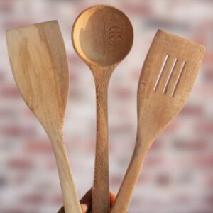 Pack of 3 wooden spoon big size , rust profe meterial, high quality wooden meterial