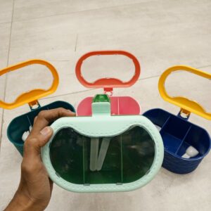 Plastic 3 In 1 Masala Box for Kitchen , Spice Boxes *