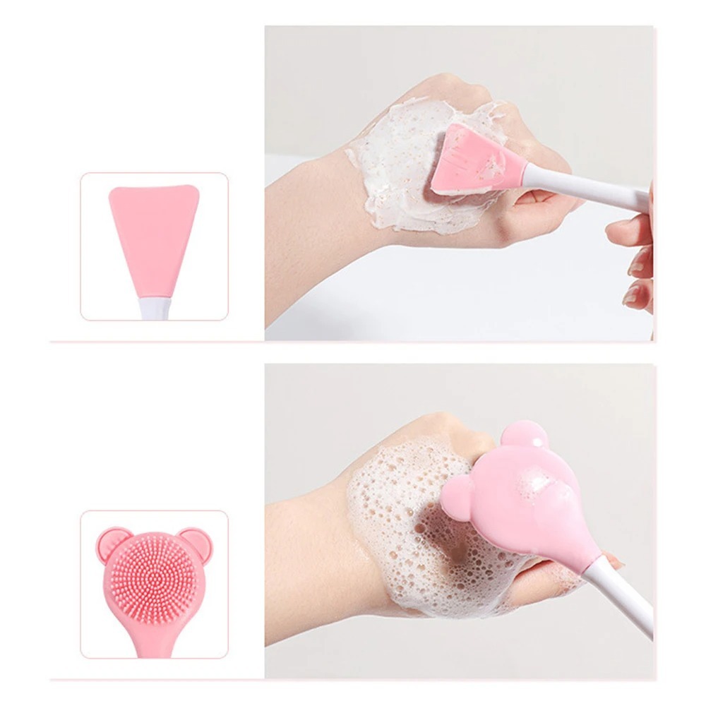 Double Head Silicone Facial Mask Brush - Image 2