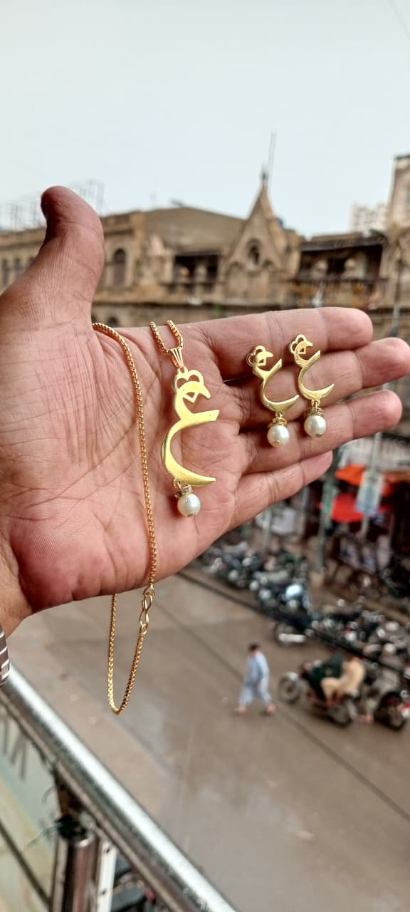 *Initials Pendant/Locket with Earrings* ▪️ - Image 3