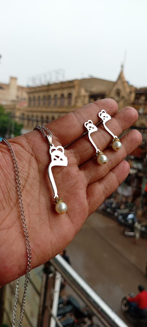 *Initials Pendant/Locket with Earrings* ▪️ - Image 4