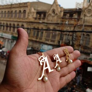 *Initials Pendant/Locket with Earrings*  ▪️