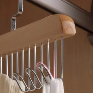 Solid Wood 8 Hook Clothes Hanger