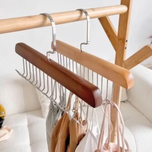 Solid Wood 8 Hook Clothes Hanger