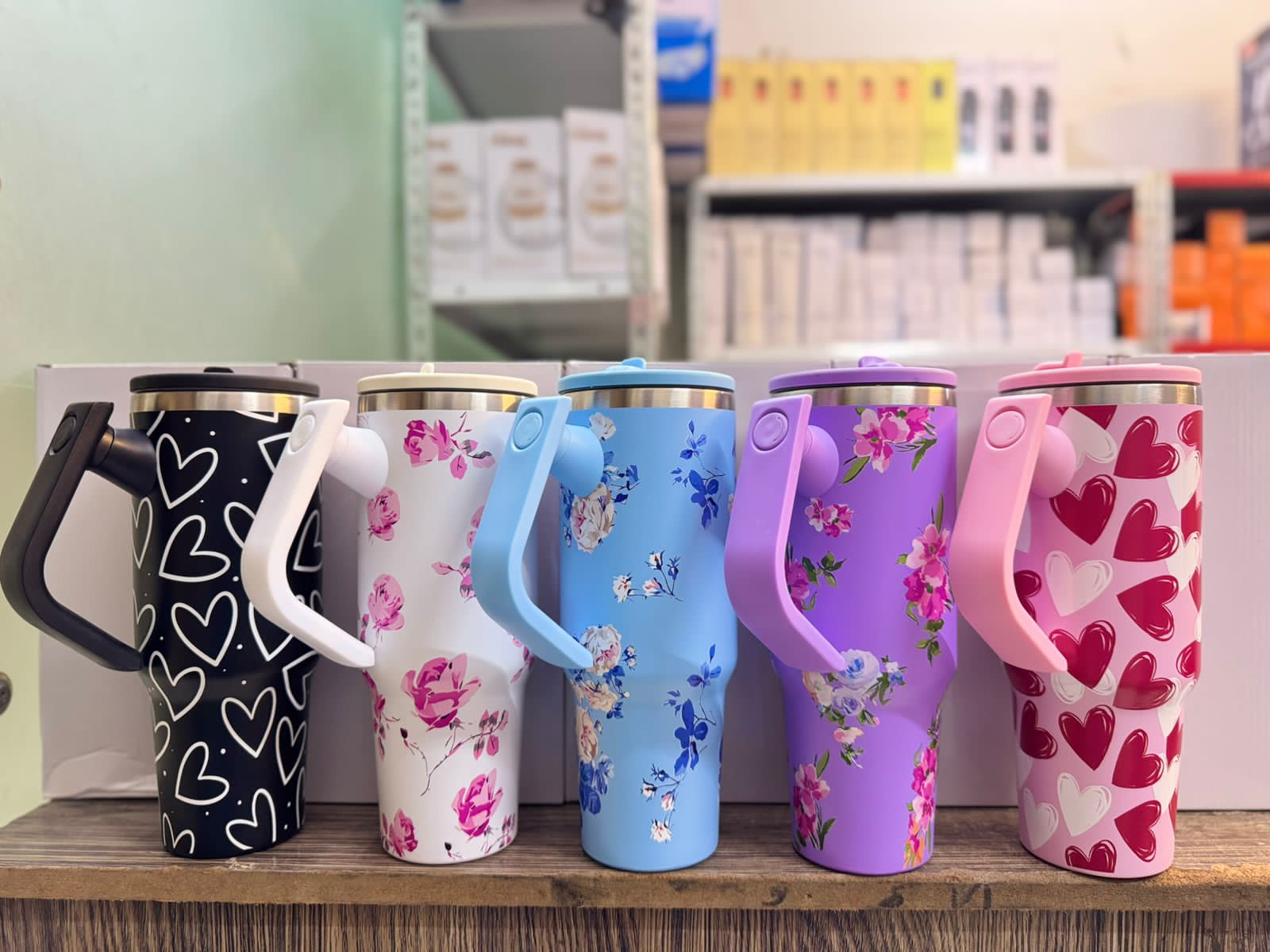 *40oz Rotatable Handle Sipper Tumblers With Straw