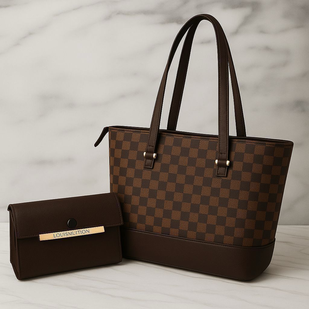 Lv High Quality Tote Bag With Clutch Wallet Bigsize