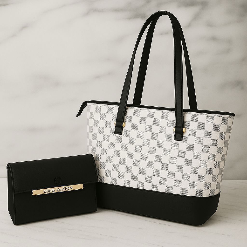 Lv High Quality Tote Bag With Clutch Wallet Bigsize - Image 5