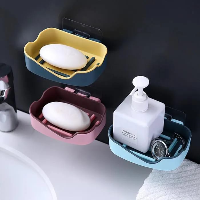 Wall-mounted soap holder, no drilling required, can carry a lot of weight