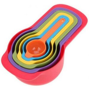 6-Piece Multi-Colored Measuring Cup & Spoon Set