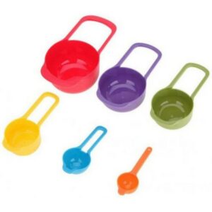 6-Piece Multi-Colored Measuring Cup & Spoon Set