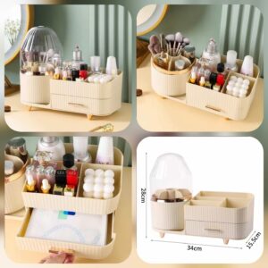 *Luxury Cosmetic With Make-up Brushes Organizer