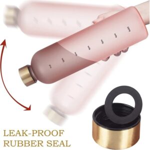 Water Bottle 1000ML Plastic Water Cup with Lid Frosted Drinking Bottle for Girls