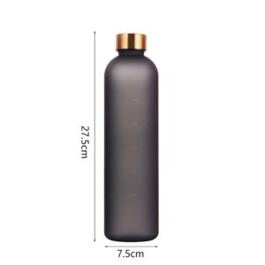 Water Bottle 1000ML Plastic Water Cup with Lid Frosted Drinking Bottle for Girls