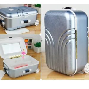 New Creative Trolley Suitcase Dancing Girl Music Box Girl Jewelry Storage Music Box