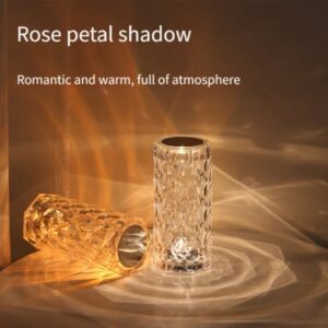 New cross-border rose ambient light, rechargeable decorative table lamp, bedside creative night light, dual-purpose for charging