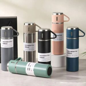 Stainless Steel Vacuum Bottle Set – Insulated Thermos