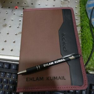 Customized  Diary & Metal Pen – Personal Gift Set