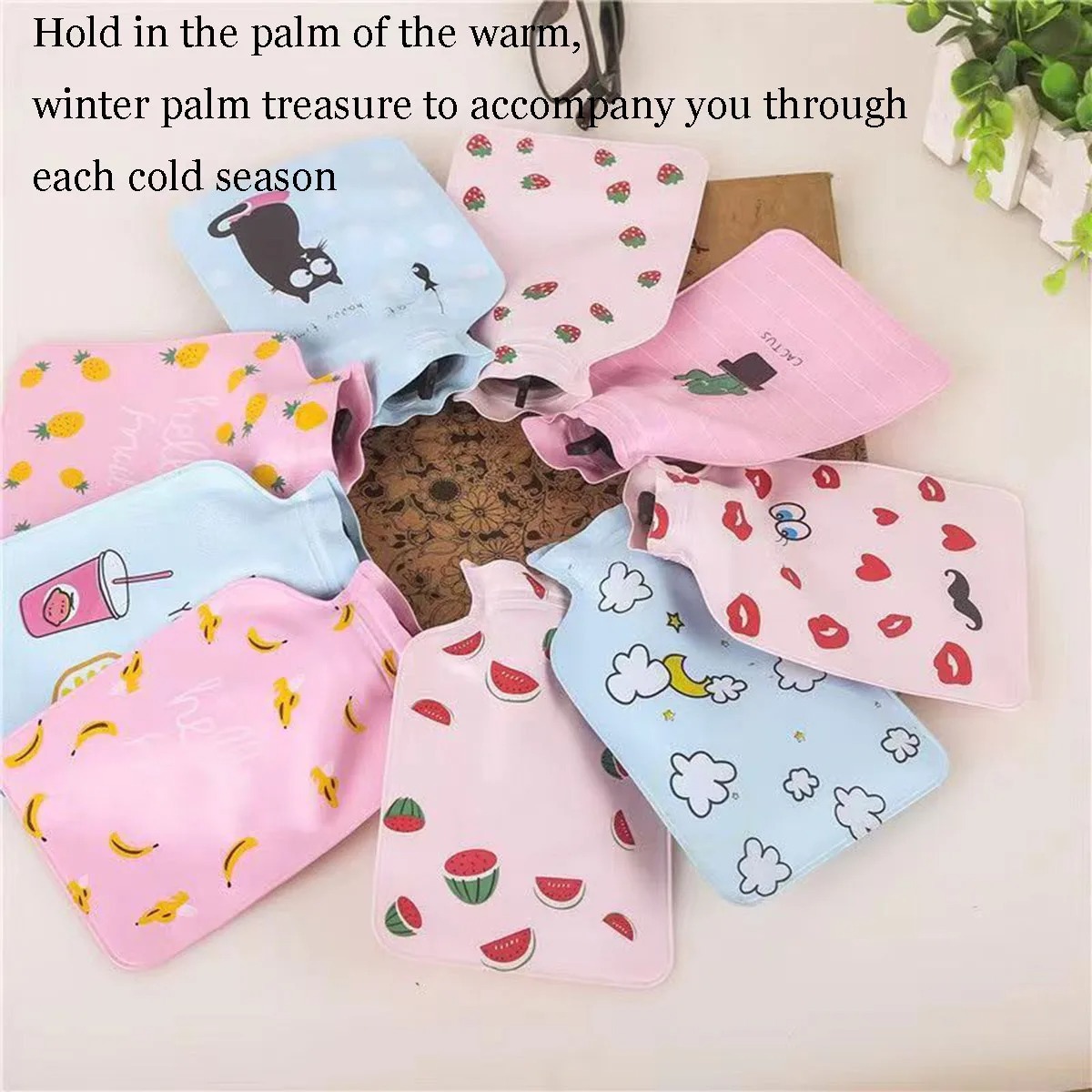 Mini Hot Water Bottle 100ml – Portable Cartoon Hand Warmer