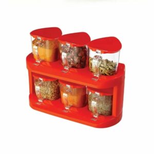 6-Piece Fashion Style Seasoning Spice Rack Set