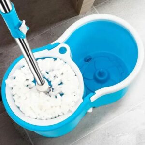 [360 Degree] Magic Spin Mop Bucket with Stainless Steel Rod For Home Cleaning