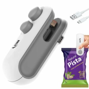 Mini Seal Machine, 2 in 1 USB Rechargeable Magnetic Heat Sealing & Cutting, Portable Handheld